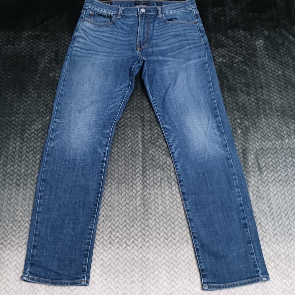 Lucky Brand 221 Jeans Men's 33x32 Blue Cotton Denim Straight Workwear Stretch